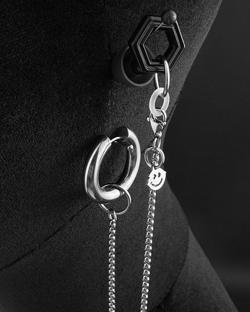 BEAT KEEPER | Handmade Stainless Steel Party Plugs Chain | Rave Jewellery