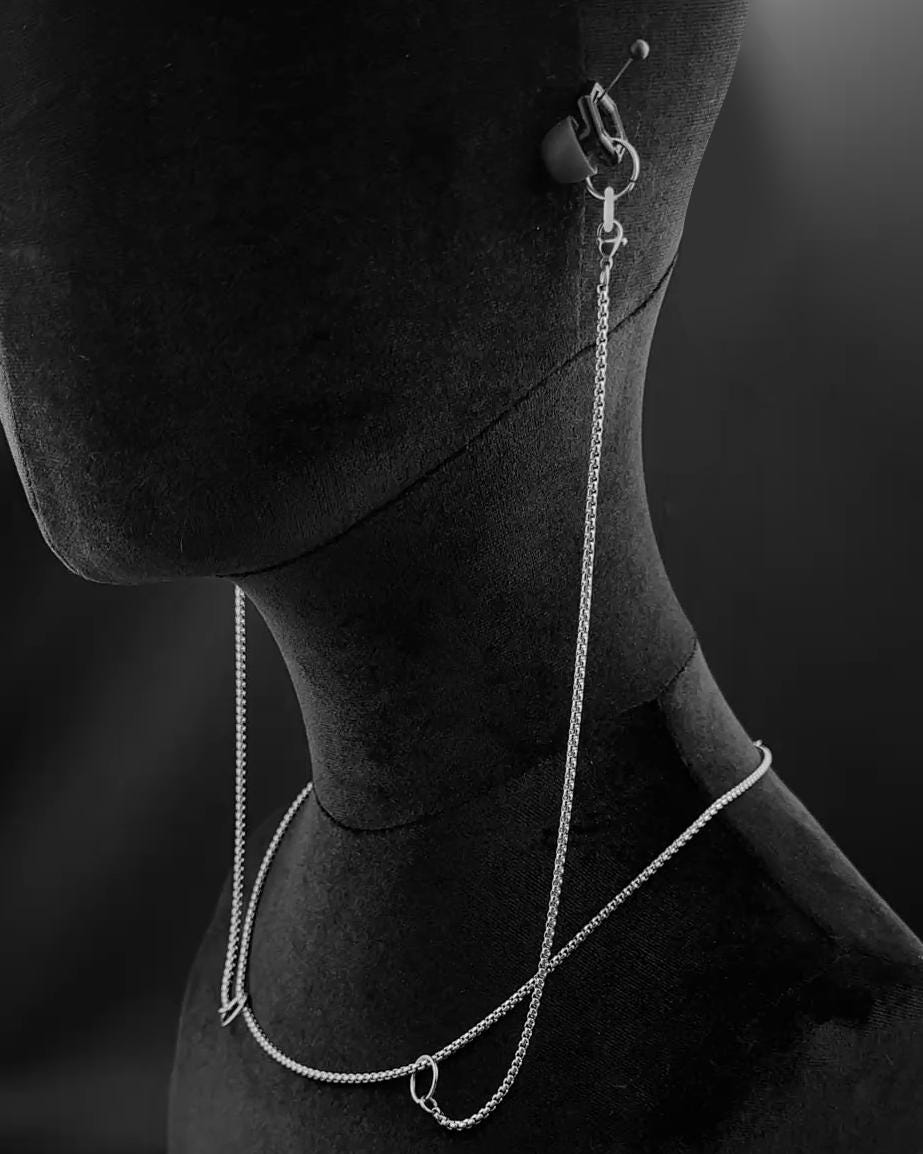 BEAT KEEPER | Handmade Stainless Steel Party Plugs Chain | Rave Jewellery