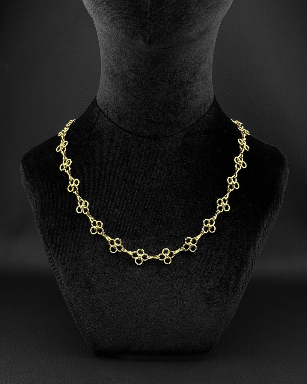 GOLD FLOWERS | Handmade Stainless Steel Heart Necklace | Rave Jewellery