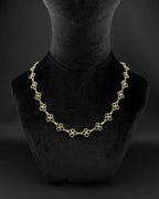 GOLD FLOWERS | Handmade Stainless Steel Heart Necklace | Rave Jewellery