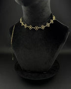 GOLD FLOWERS | Handmade Stainless Steel Heart Necklace | Rave Jewellery