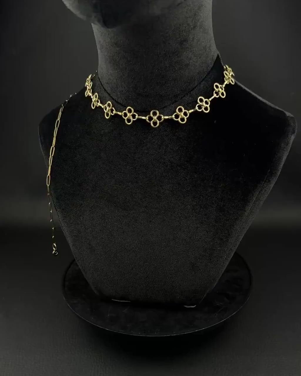 GOLD FLOWERS | Handmade Stainless Steel Heart Necklace | Rave Jewellery