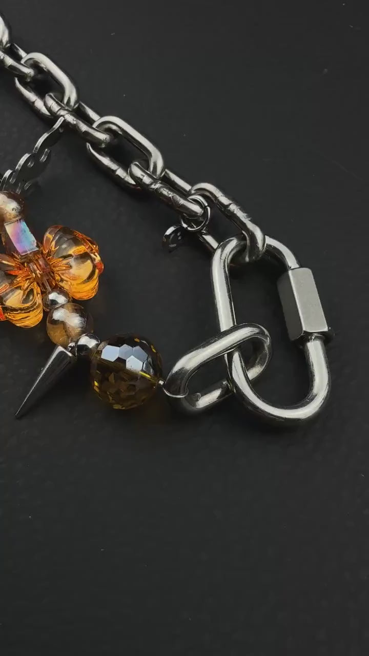 KAWAII | Handmade Stainless Steel Necklace | Industrial Rave Jewellery