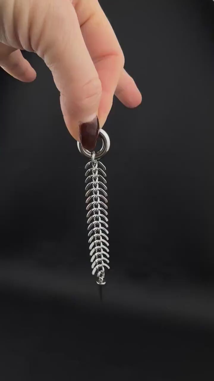 FISHBONE | Stainless Steel Earring | Industrial Rave Jewellery